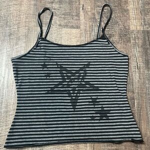 SHEIN striped crop top with print on the front